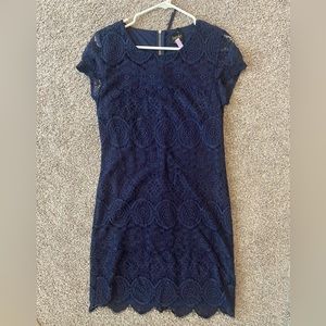 Laundry Navy Blue Lace Dress size medium